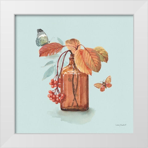Autumn in Nature 03 on Aqua White Modern Wood Framed Art Print by Audit, Lisa