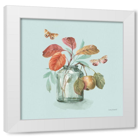 Autumn in Nature 05 on Aqua White Modern Wood Framed Art Print by Audit, Lisa