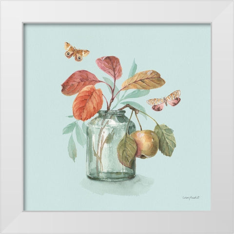 Autumn in Nature 05 on Aqua White Modern Wood Framed Art Print by Audit, Lisa