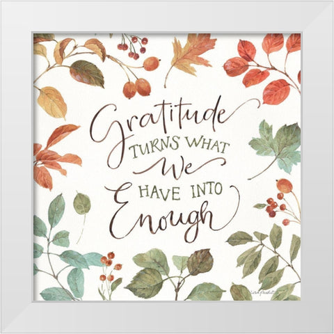 Autumn in Nature 06 on White White Modern Wood Framed Art Print by Audit, Lisa