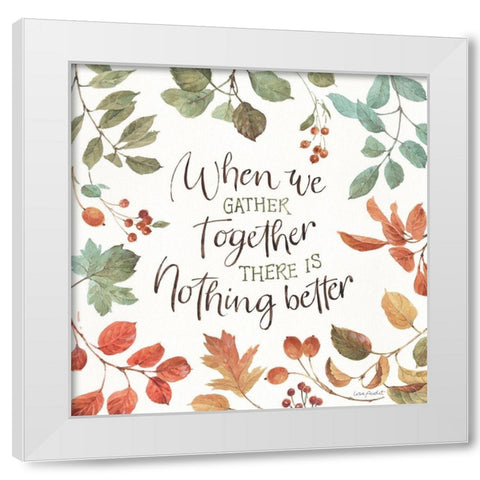 Autumn in Nature 08 on White White Modern Wood Framed Art Print by Audit, Lisa