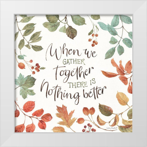 Autumn in Nature 08 on White White Modern Wood Framed Art Print by Audit, Lisa