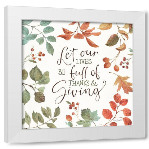 Autumn in Nature 09 on White White Modern Wood Framed Art Print by Audit, Lisa