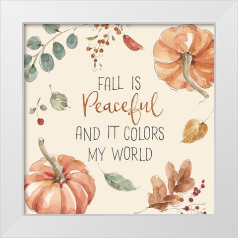 Autumn Feel III White Modern Wood Framed Art Print by Audit, Lisa