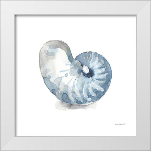 Blue Escape Coastal 05 White Modern Wood Framed Art Print by Audit, Lisa