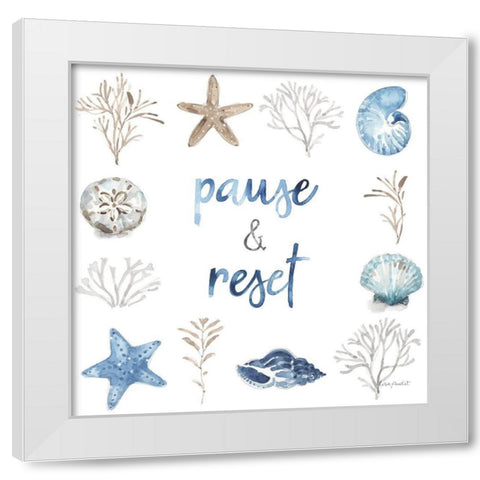 Blue Escape Coastal 10 White Modern Wood Framed Art Print by Audit, Lisa