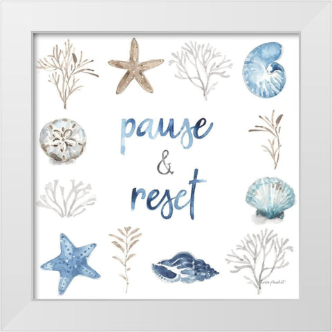 Blue Escape Coastal 10 White Modern Wood Framed Art Print by Audit, Lisa