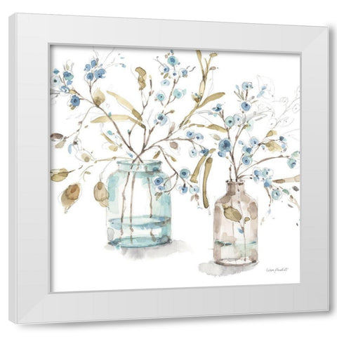 Blue Escape 02 White Modern Wood Framed Art Print by Audit, Lisa