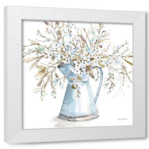 Blue Escape 03 White Modern Wood Framed Art Print by Audit, Lisa