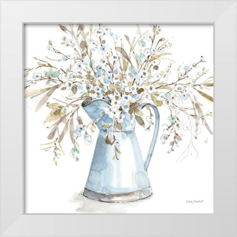 Blue Escape 03 White Modern Wood Framed Art Print by Audit, Lisa
