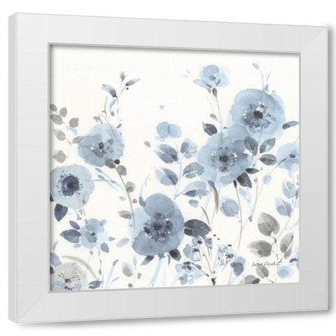 Dancing Flowers IV White Modern Wood Framed Art Print by Audit, Lisa