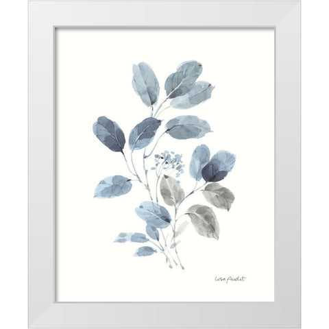 Dancing Leaves III White Modern Wood Framed Art Print by Audit, Lisa