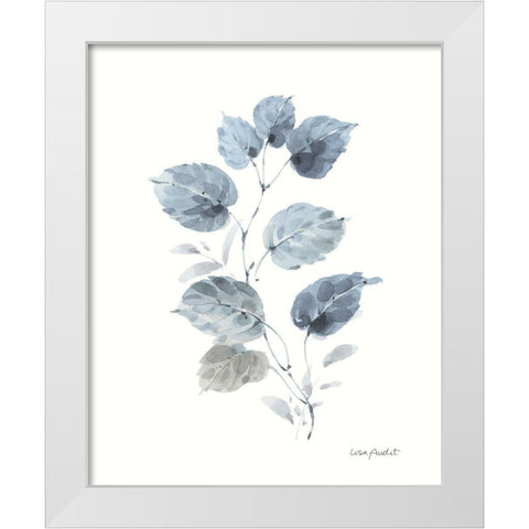 Dancing Leaves V White Modern Wood Framed Art Print by Audit, Lisa