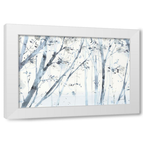 Dancing Leaves VIII White Modern Wood Framed Art Print by Audit, Lisa