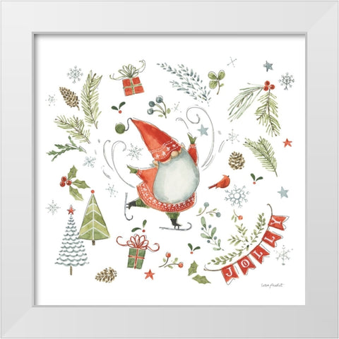 Everyday Gnomes XII-Holiday White Modern Wood Framed Art Print by Audit, Lisa