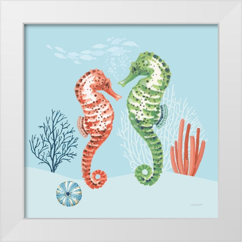 Free As the Ocean V on Blue White Modern Wood Framed Art Print by Audit, Lisa