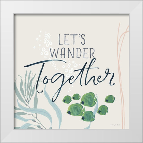 Free As the Ocean VII on Sand White Modern Wood Framed Art Print by Audit, Lisa