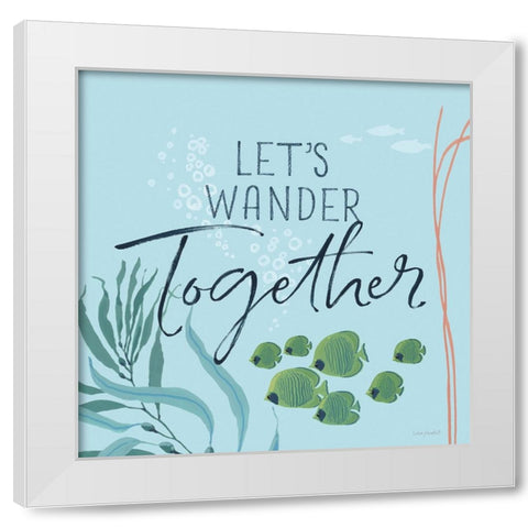 Free As the Ocean VII on Blue White Modern Wood Framed Art Print by Audit, Lisa