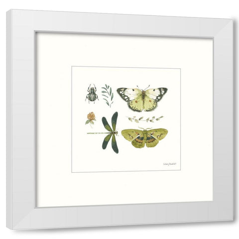 Green Fields XII White Modern Wood Framed Art Print by Audit, Lisa