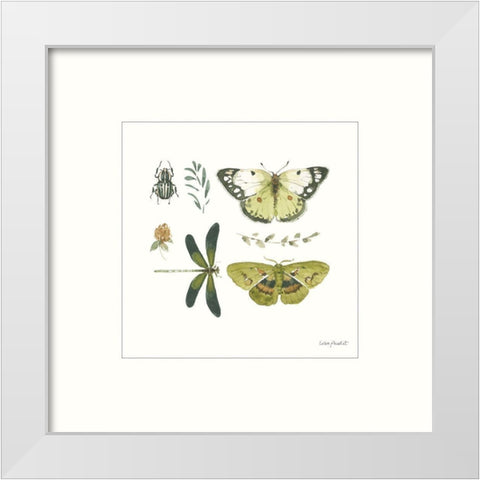 Green Fields XII White Modern Wood Framed Art Print by Audit, Lisa