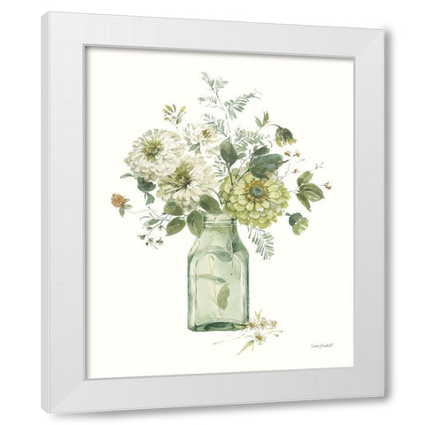 Green Fields XXIV White Modern Wood Framed Art Print by Audit, Lisa