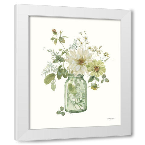 Green Fields XXV White Modern Wood Framed Art Print by Audit, Lisa