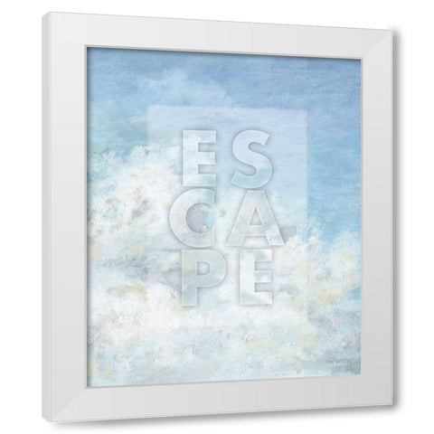 Heavenly Blue 06 White Modern Wood Framed Art Print by Audit, Lisa