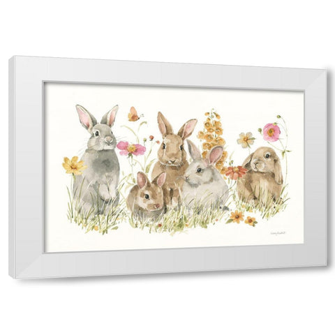 Hop on Spring I White Modern Wood Framed Art Print by Audit, Lisa