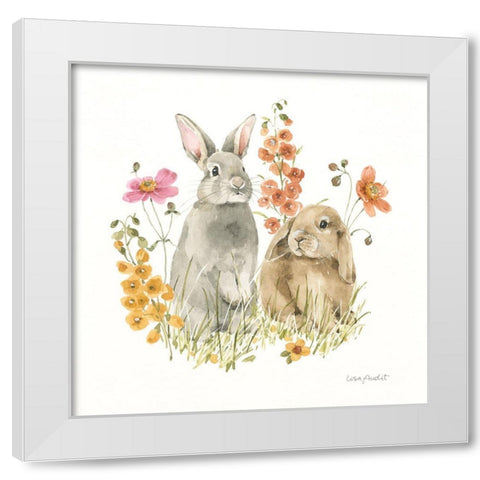 Hop on Spring V White Modern Wood Framed Art Print by Audit, Lisa
