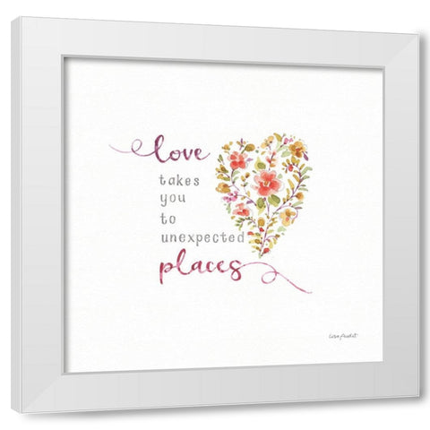 My Blooming Heart White Modern Wood Framed Art Print by Audit, Lisa