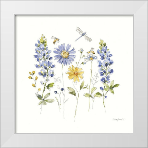 Lovely Blues II White Modern Wood Framed Art Print by Audit, Lisa