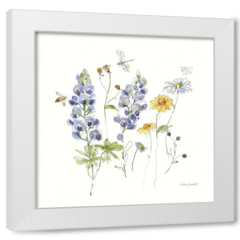 Lovely Blues IV White Modern Wood Framed Art Print by Audit, Lisa