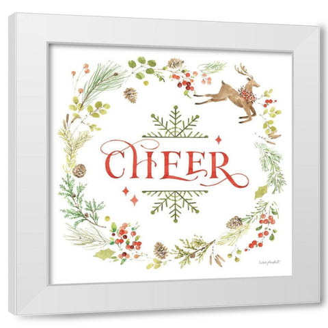 Merry And Bright 07 White Modern Wood Framed Art Print by Audit, Lisa