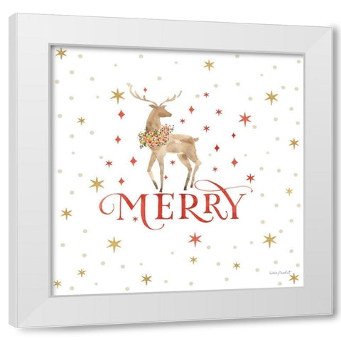 Merry And Bright 09 White Modern Wood Framed Art Print by Audit, Lisa