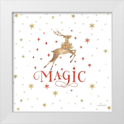 Merry And Bright 11 White Modern Wood Framed Art Print by Audit, Lisa