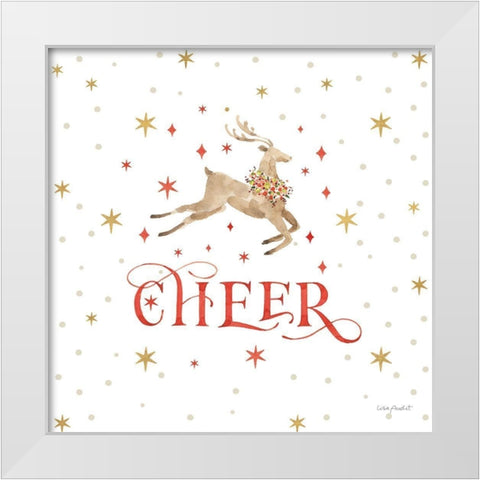 Merry And Bright 12 White Modern Wood Framed Art Print by Audit, Lisa