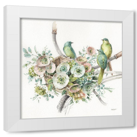 Mint Crush 07 Square White Modern Wood Framed Art Print by Audit, Lisa