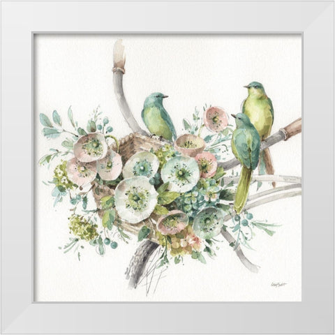 Mint Crush 07 Square White Modern Wood Framed Art Print by Audit, Lisa