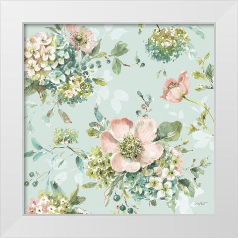 Mint Crush 13 on Mint White Modern Wood Framed Art Print by Audit, Lisa