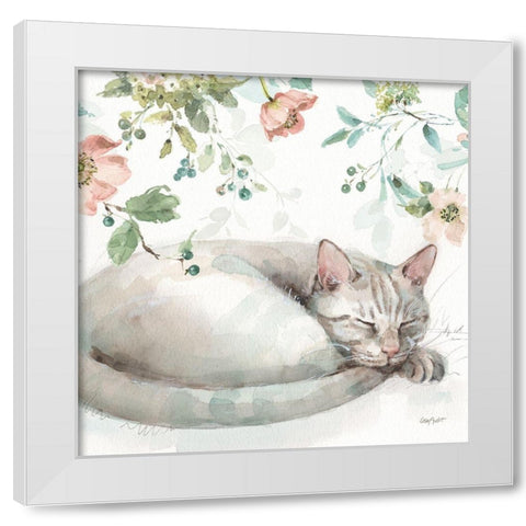 Mint Crush 15 on White Square White Modern Wood Framed Art Print by Audit, Lisa