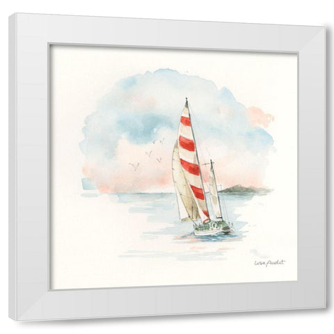 Seaside Journey II White Modern Wood Framed Art Print by Audit, Lisa