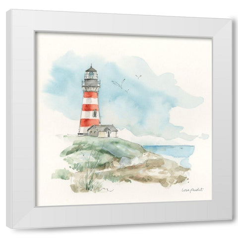 Seaside Journey III White Modern Wood Framed Art Print by Audit, Lisa