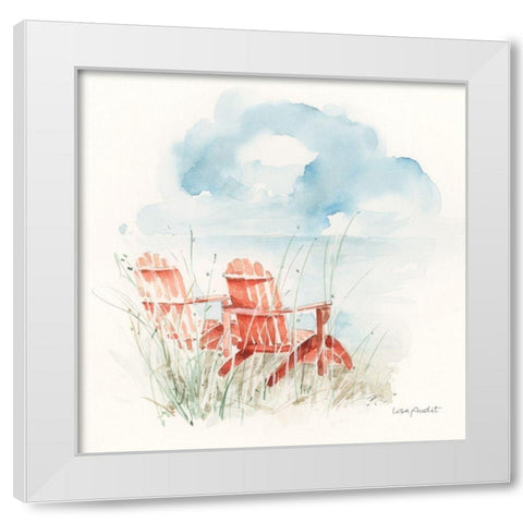 Seaside Journey V White Modern Wood Framed Art Print by Audit, Lisa