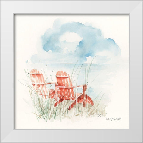 Seaside Journey V White Modern Wood Framed Art Print by Audit, Lisa