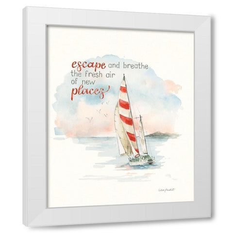 Seaside Journey VI White Modern Wood Framed Art Print by Audit, Lisa