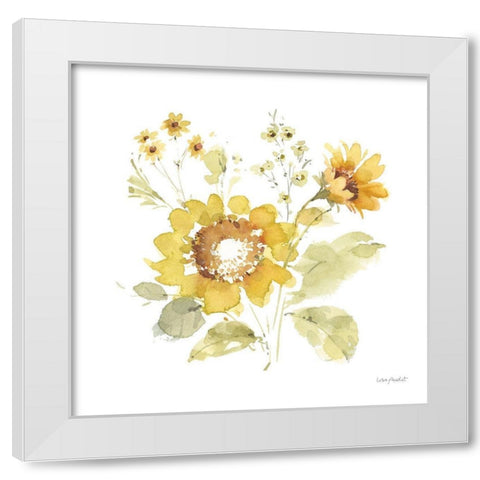 Sunflowers Forever 06 White Modern Wood Framed Art Print by Audit, Lisa