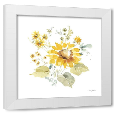 Sunflowers Forever 07 White Modern Wood Framed Art Print by Audit, Lisa