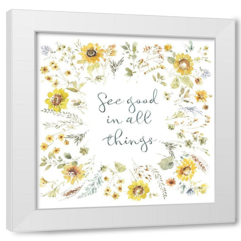 Sunflowers Forever 10 White Modern Wood Framed Art Print by Audit, Lisa