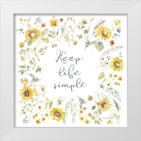 Sunflowers Forever 13 White Modern Wood Framed Art Print by Audit, Lisa