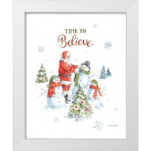 Welcoming Santa 02 White Modern Wood Framed Art Print by Audit, Lisa
